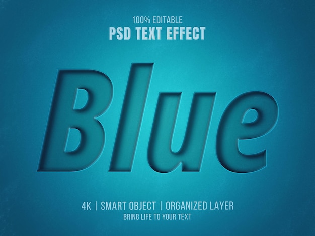 Blue text effect