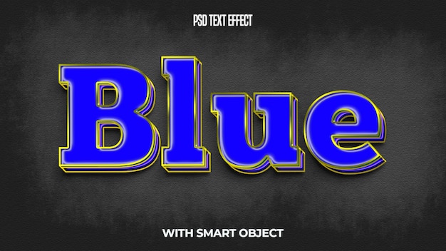 Blue text style effect