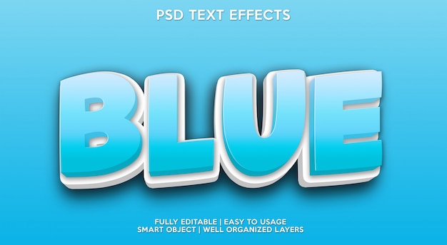 Blue text Text Effect Modern 