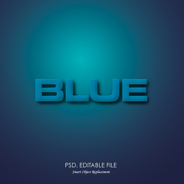 PSD blue text texture 3d effect