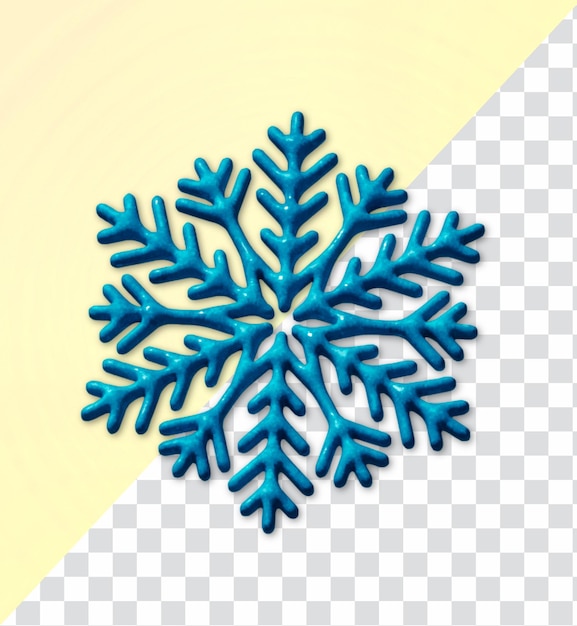 Blue textured snowflake render