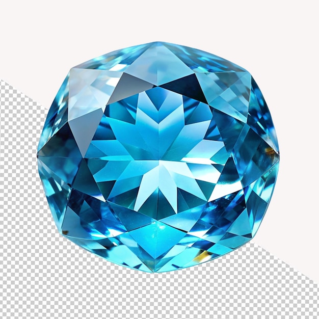 PSD blue topaz on transparent background