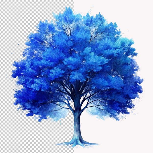 PSD albero blu png