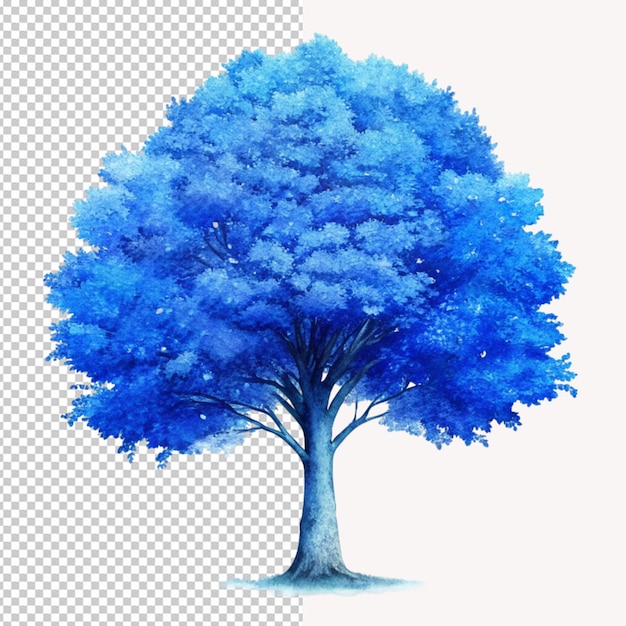 PSD albero blu png