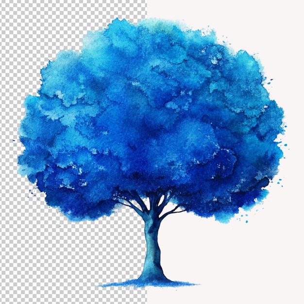 PSD blue tree png