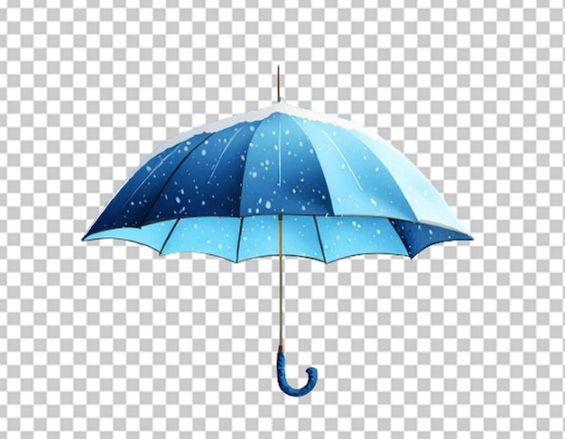 Blue umbrella blue monday concept