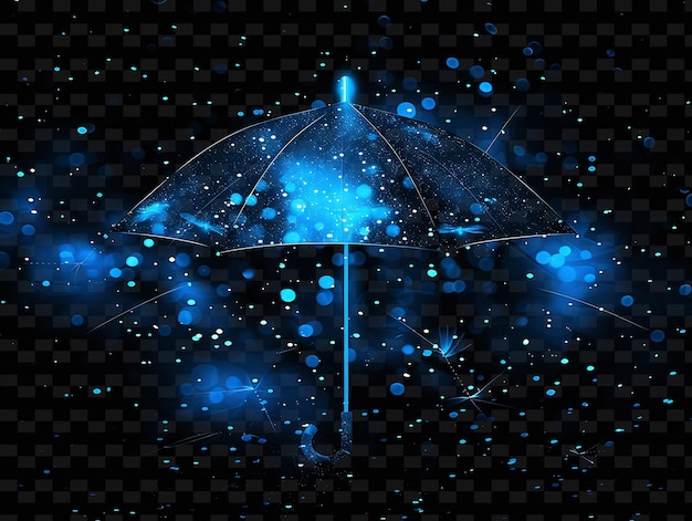 PSD a blue umbrella with the words quot snowflakes quot on it