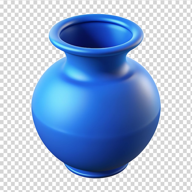 PSD un vaso blu su uno sfondo trasparente