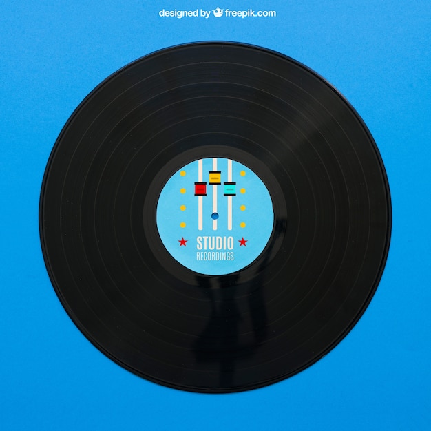 blue vinyl mockup