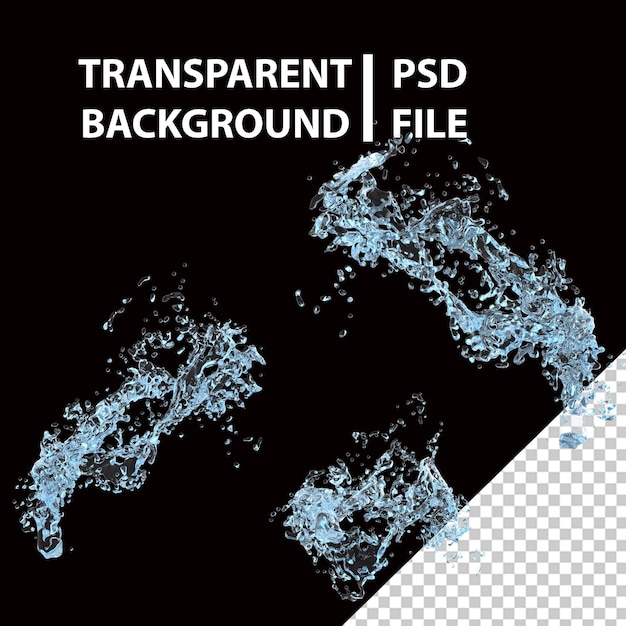 PSD blue water png