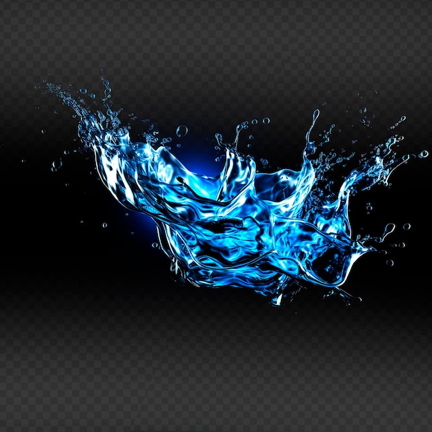 PSD blue water splash geïsoleerd