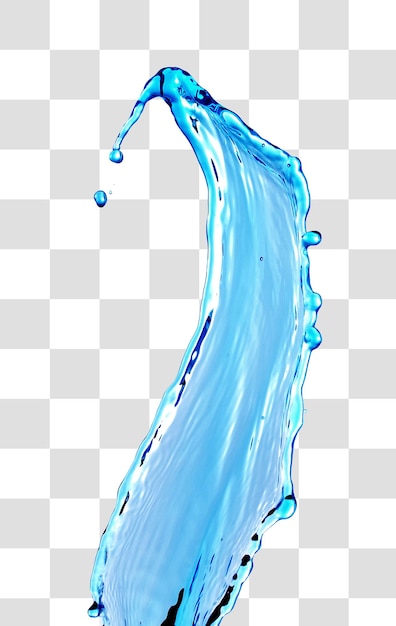 Blue water splash, layered psd file