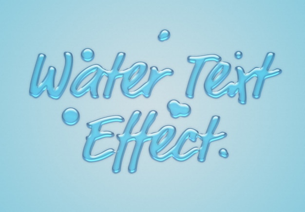 Blue Water Text Effect