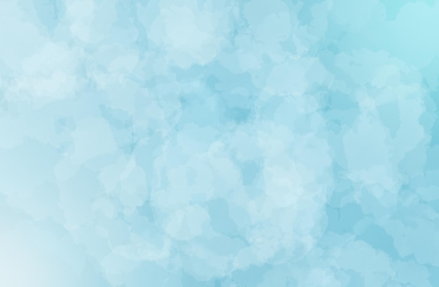 Blue watercolor background with a cloud