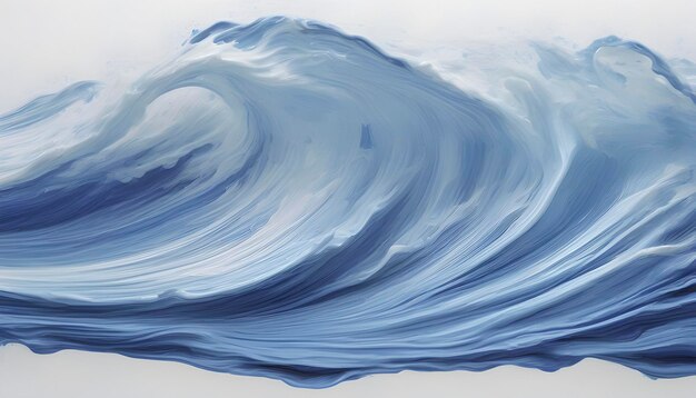 PSD blue wave oil painting using brush technique