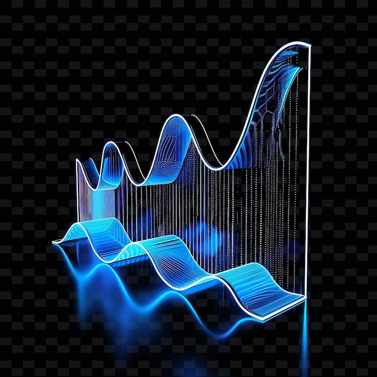 PSD a blue wave with a blue line on it