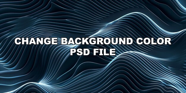 PSD a blue wave with white lines stock background