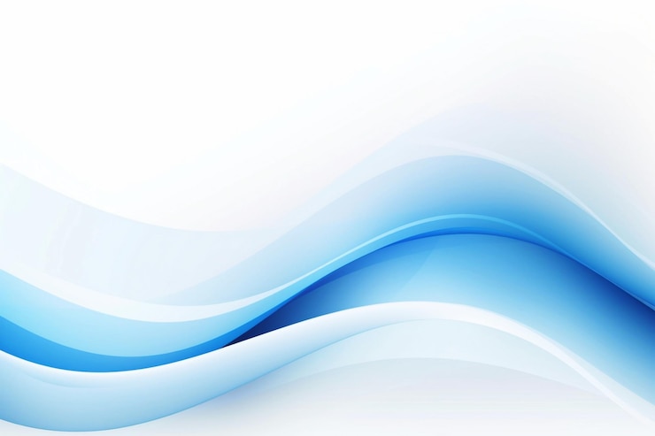 PSD blue waves on a white background