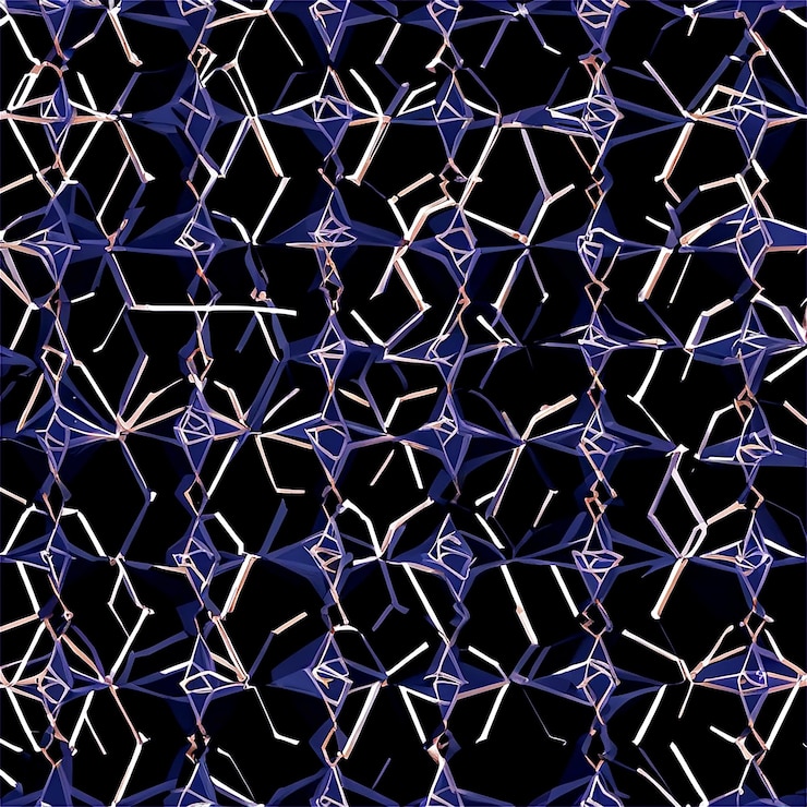 PSD a blue and white abstract design is shown on a black background