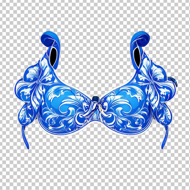 PSD blue and white bra icon