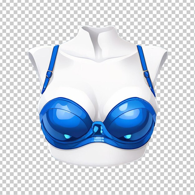 PSD blue and white bra icon