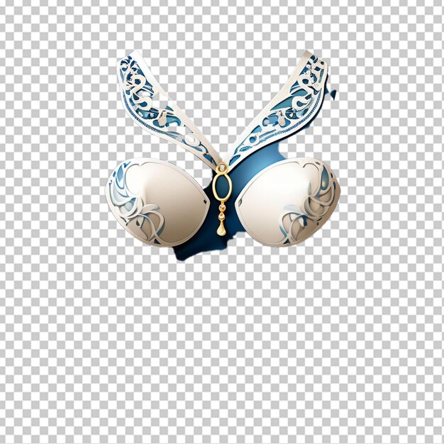 PSD blue and white bra icon