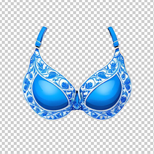 PSD blue and white bra icon