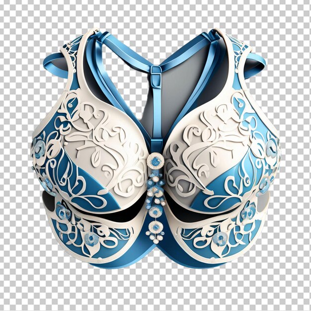 PSD blue and white bra icon