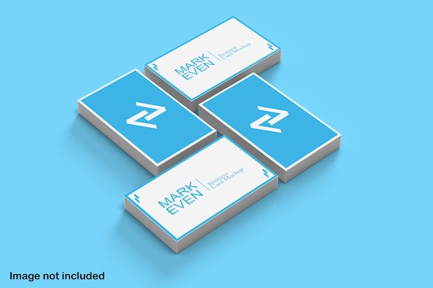 PSD blue and white business card mockup