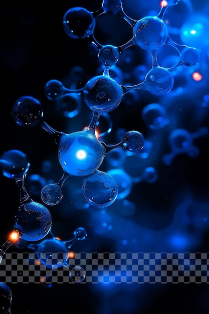 PSD a blue and white checkered background with bubbles in the middle