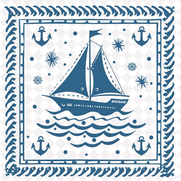 PSD a blue and white image of a ship with the words quot anchor quot on the blue background