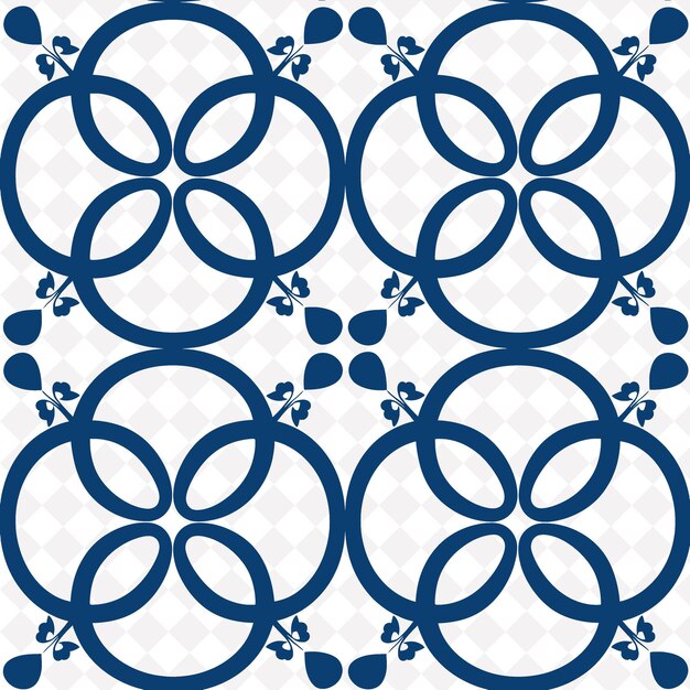 PSD a blue and white pattern with circles and circles