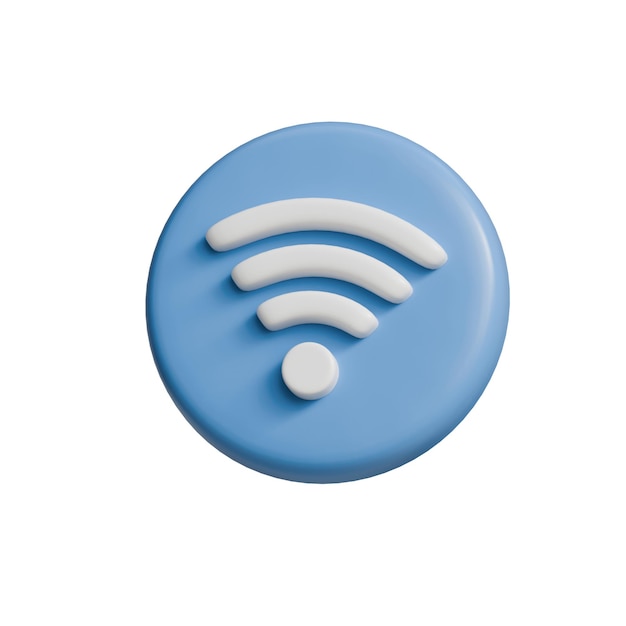 Blue wifi symbol