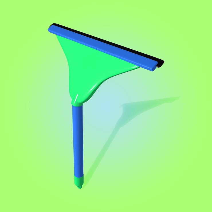 PSD a blue windows wiper on green background