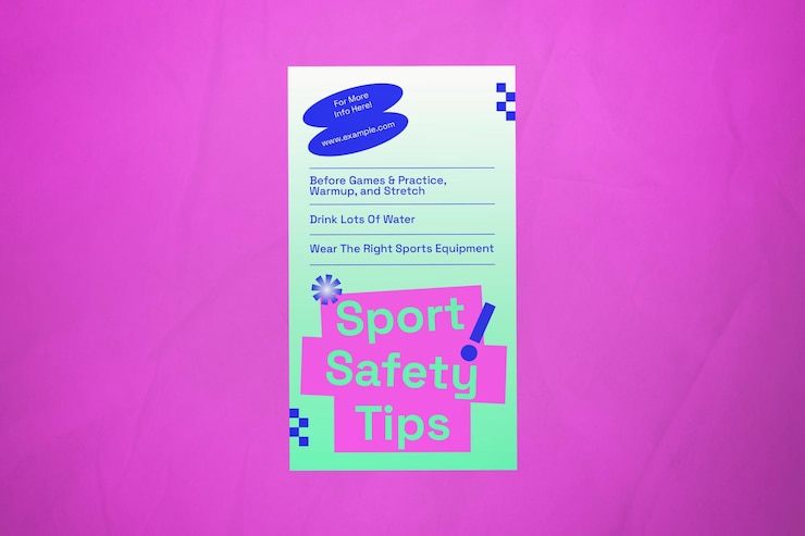 PSD blue y2k sportwear sport safety first social media story