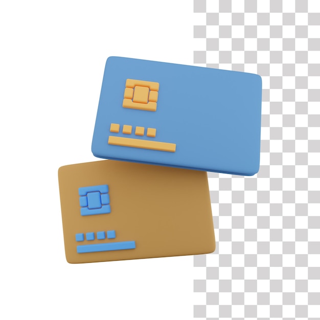 PSD a blue and yellow credit card icon