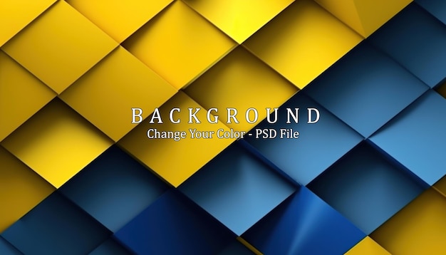 PSD blue and yellow gradient geometric generative ai