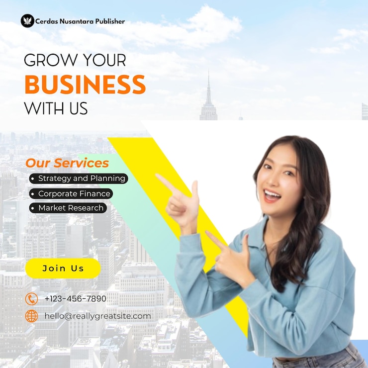 PSD blue yellow modern creative business agency corporate instagram post 1
