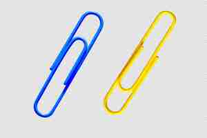 PSD blue and yellow paper clips