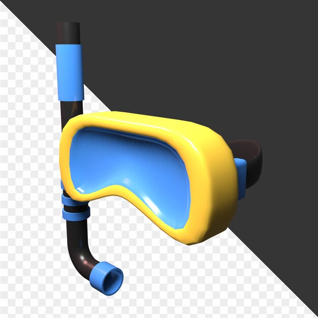 a blue and yellow pipe with a blue handle