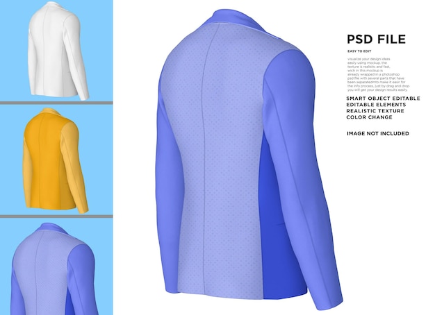 A blue and yellow shirt with the title psd on it