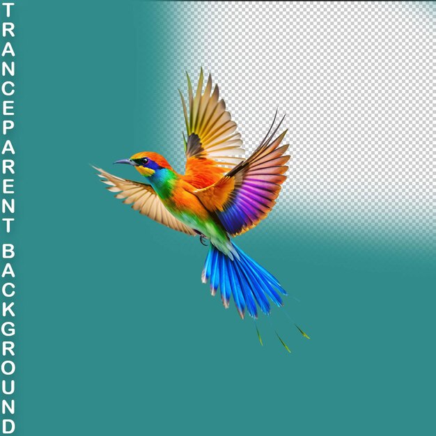 PSD blueandyellow macaw ara ararauna flying isolated on transparent background