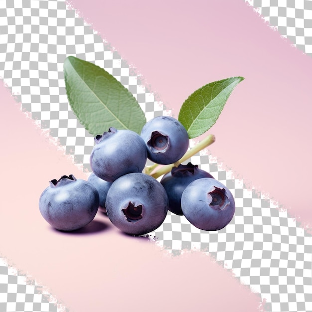 PSD blueberries against transparent background