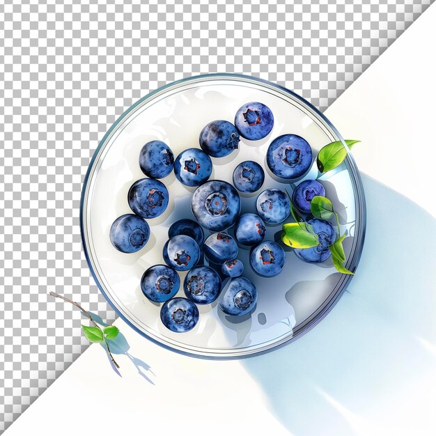 Blueberries isolated on transparent background