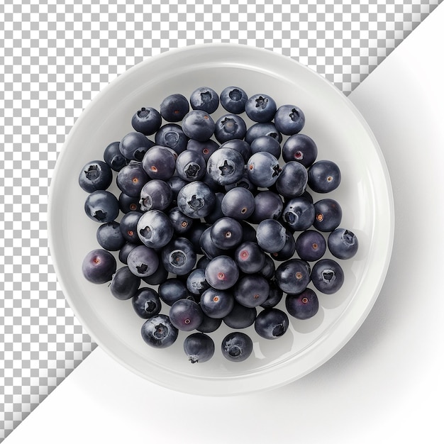 Blueberries isolated on transparent background