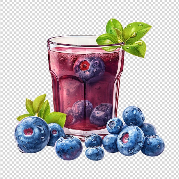 Blueberries juice isolated