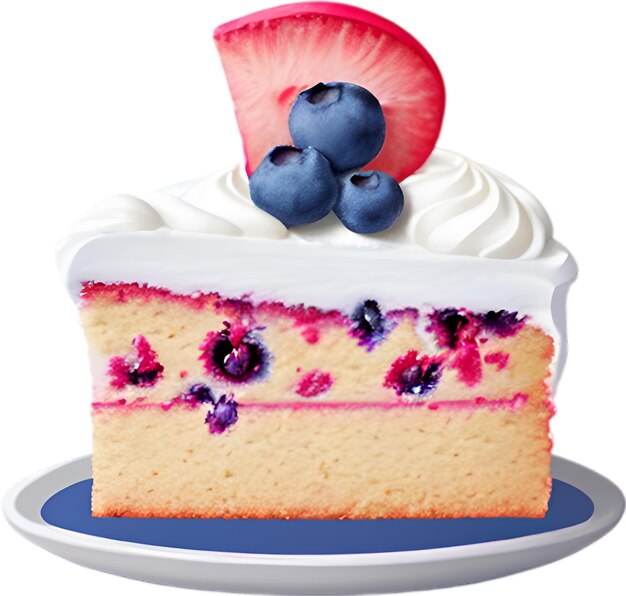 PSD blueberry cake icon cute colorful blueberry cake icon