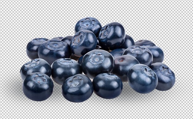 Blueberry isolated on alpha layer background