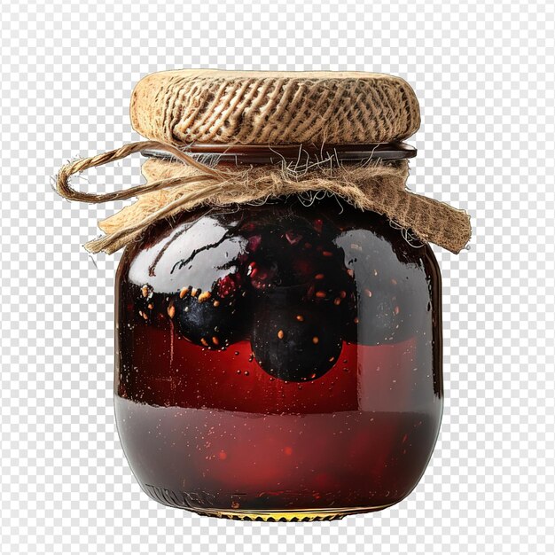 PSD blueberry jam isolated on transparent background generative ai