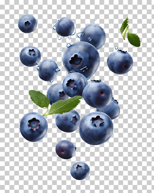 PSD blueberry juice, blueberries on a transparent background png clipart